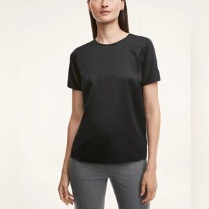 Brooks Brothers Silk Black Short Sleeve Tee